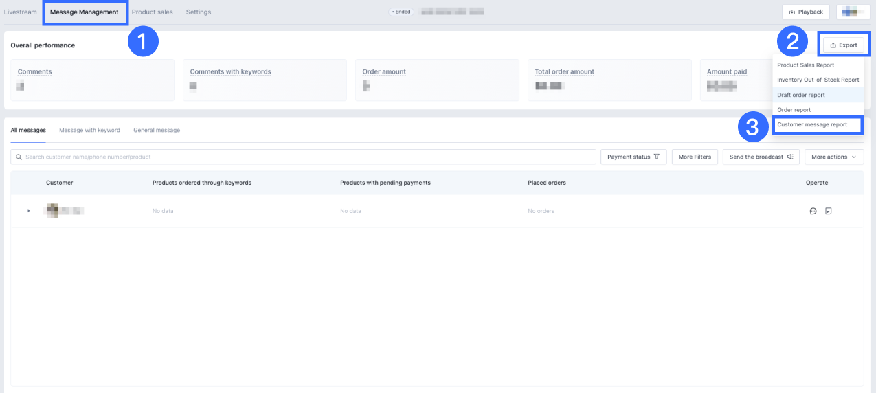 1-1. Message management _ Export _ Customer message report.png