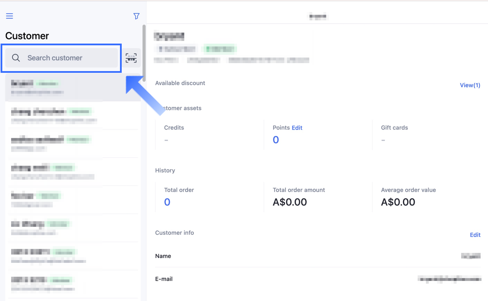 1.3 Checking Customer Store Credits_Search Customer.png