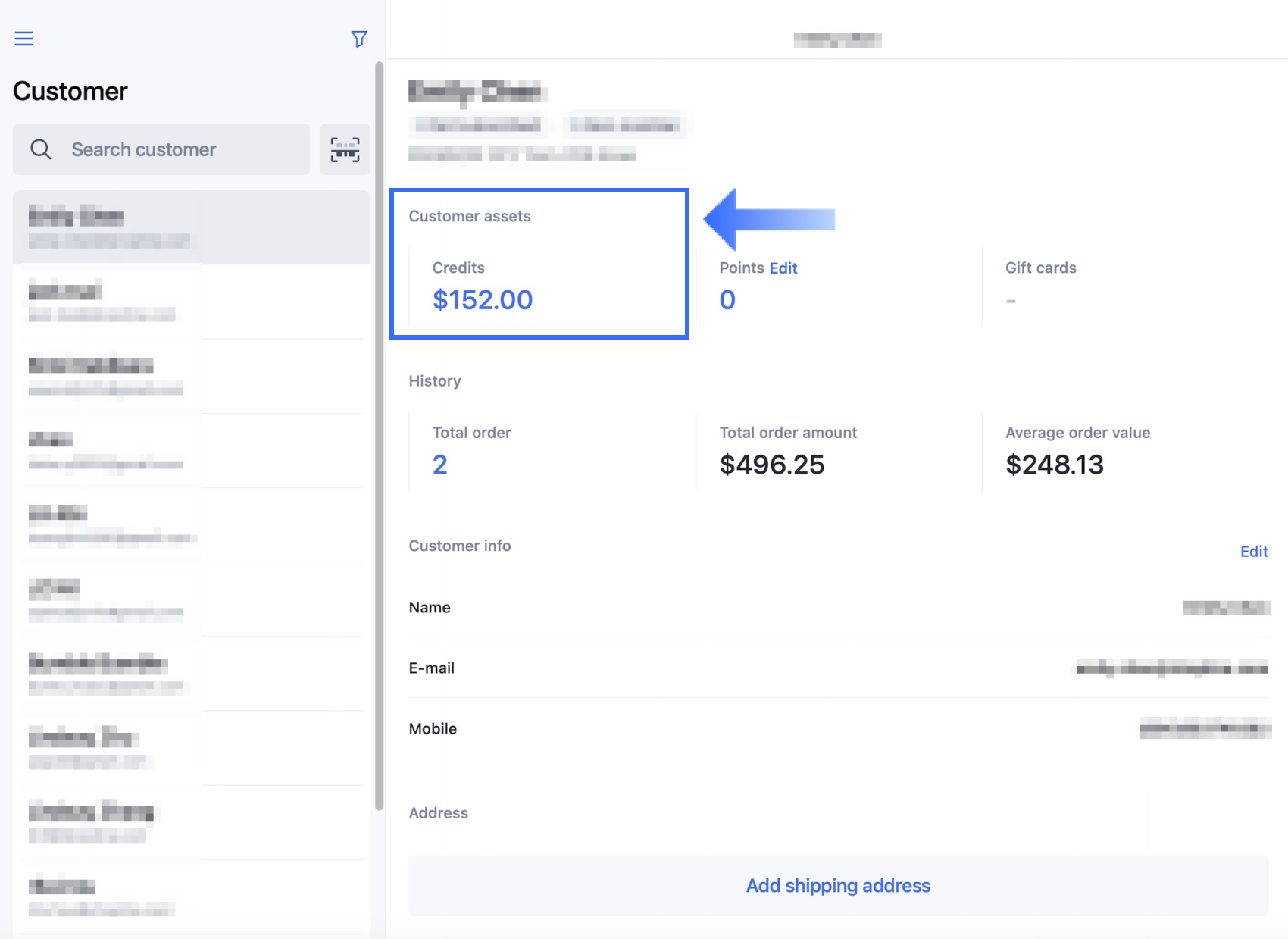1.4 Checking Customer Store Credits_Customer Assets.png