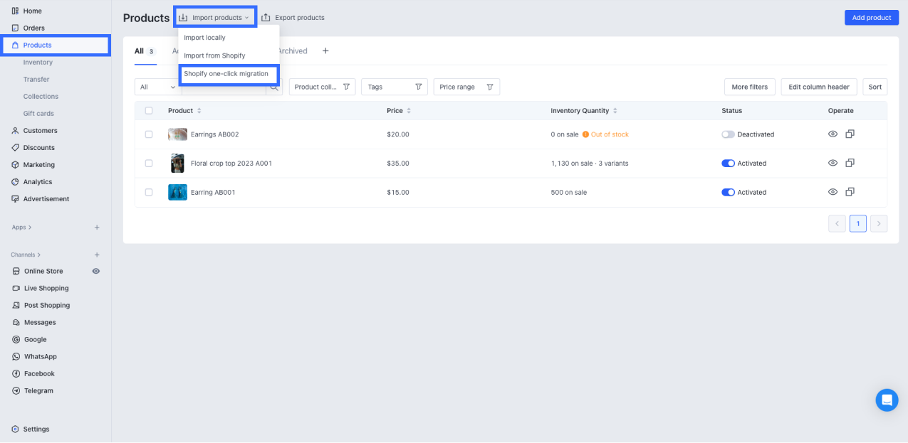2-2-1. Products _ Import products _ Shopify one-click migration.png