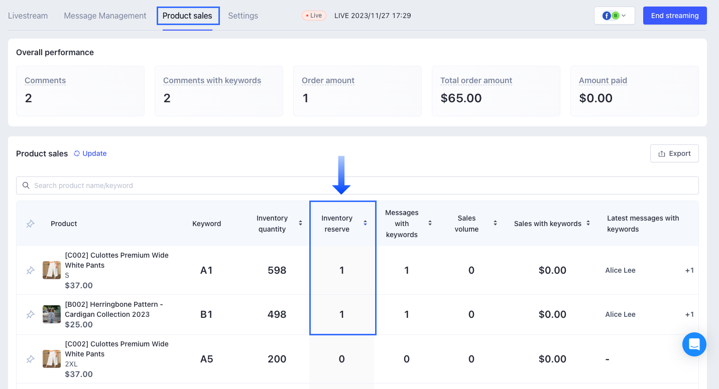 4-Reserving Products During a Livestream.png
