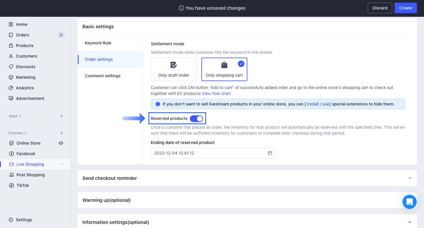 6-Reserving Products During a Livestream.png