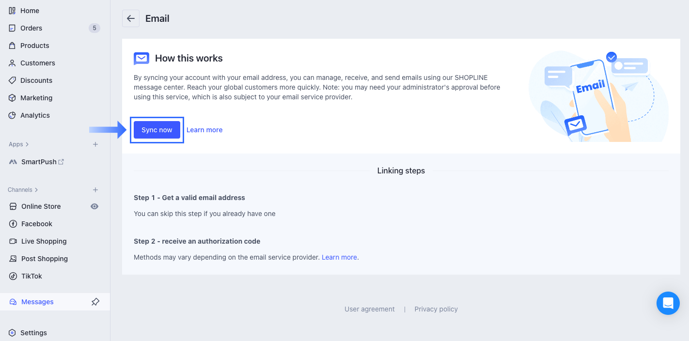 3-Linking Email to SHOPLINE Message Center.png