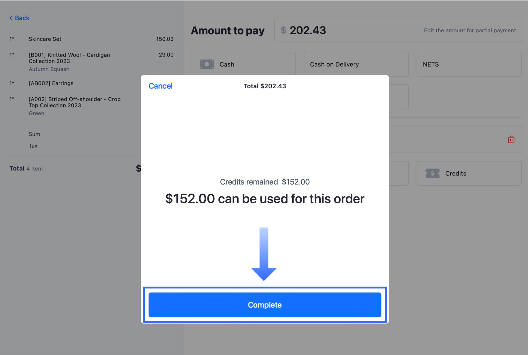 2.3 Đổi Tín dụng Cửa hàng tại Thanh toán_Hoàn tất.png