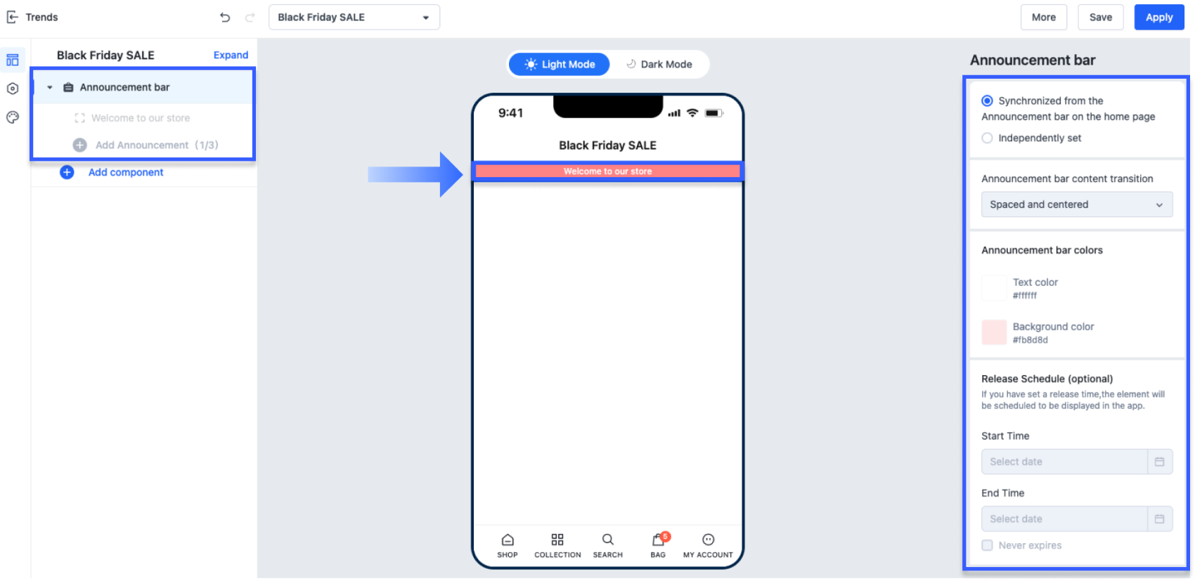 2-1 announcement bar custom page.png